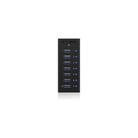 Raidsonic | 7-port hub with USB Type-A interface and 1x charging port | IB-AC618 - 2